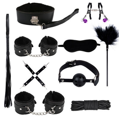 Erotische japanische BDSM Set Bondage Rückhaltesatz Bondage Anzug Handschellen Nippel Klammern