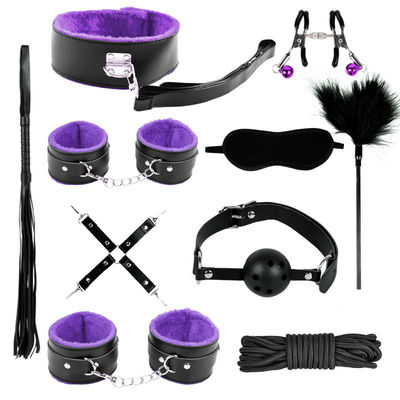 Erotische japanische BDSM Set Bondage Rückhaltesatz Bondage Anzug Handschellen Nippel Klammern