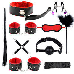 Erotische japanische BDSM Set Bondage Rückhaltesatz Bondage Anzug Handschellen Nippel Klammern