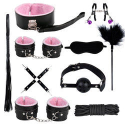 Erotische japanische BDSM Set Bondage Rückhaltesatz Bondage Anzug Handschellen Nippel Klammern
