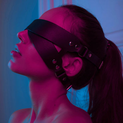 Silikon ABS BDSM Set Bondage Augenmaske Paar Sex Spielzeug Leder Sklavin