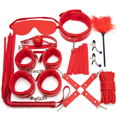 10 Set Leicht Selbst Bondage Kit Leder Kit SM Sklaven Leidenschaft Fetisch Bett Begrenzungen