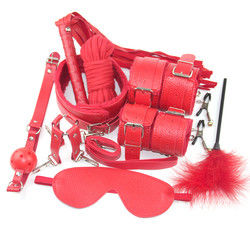 10 Set Leicht Selbst Bondage Kit Leder Kit SM Sklaven Leidenschaft Fetisch Bett Begrenzungen