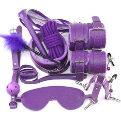 10 Set Leicht Selbst Bondage Kit Leder Kit SM Sklaven Leidenschaft Fetisch Bett Begrenzungen