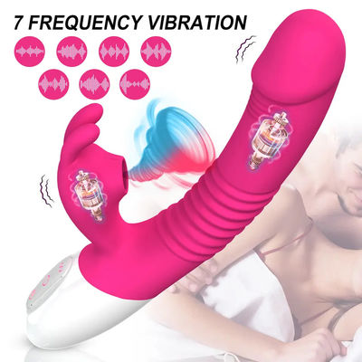 300g USB-Wiederaufladung Vibrator Sex-Spielzeug Pink Rabbit persönlicher Massager Heizschub
