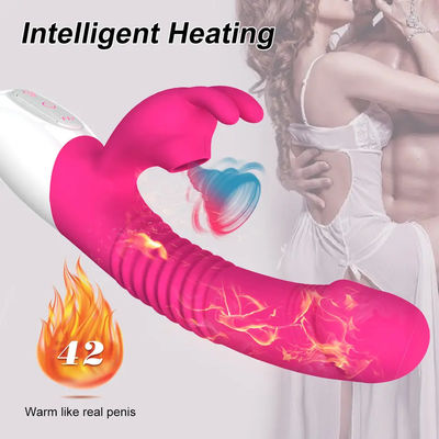 300g USB-Wiederaufladung Vibrator Sex-Spielzeug Pink Rabbit persönlicher Massager Heizschub