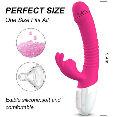 300g USB-Wiederaufladung Vibrator Sex-Spielzeug Pink Rabbit persönlicher Massager Heizschub
