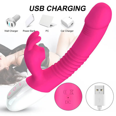 300g USB-Wiederaufladung Vibrator Sex-Spielzeug Pink Rabbit persönlicher Massager Heizschub