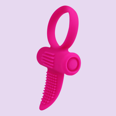 Pink CE Vibrierende Zunge Ring Klitoris Dildo Ring Vibrator 85,8mm X 46,3mm X 8,2mm