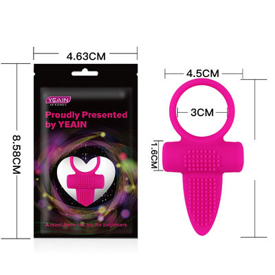 Pink CE Vibrierende Zunge Ring Klitoris Dildo Ring Vibrator 85,8mm X 46,3mm X 8,2mm