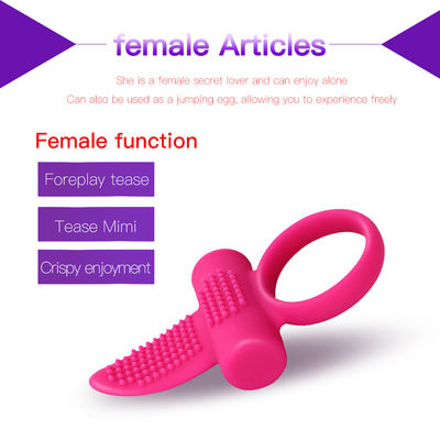 Pink CE Vibrierende Zunge Ring Klitoris Dildo Ring Vibrator 85,8mm X 46,3mm X 8,2mm