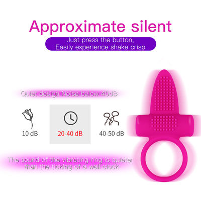 Pink CE Vibrierende Zunge Ring Klitoris Dildo Ring Vibrator 85,8mm X 46,3mm X 8,2mm