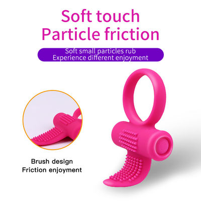 Pink CE Vibrierende Zunge Ring Klitoris Dildo Ring Vibrator 85,8mm X 46,3mm X 8,2mm