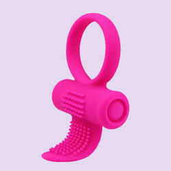 Pink CE Vibrierende Zunge Ring Klitoris Dildo Ring Vibrator 85,8mm X 46,3mm X 8,2mm