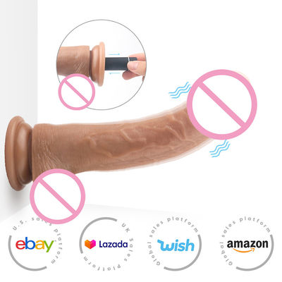Weibliche Sex-Vibrator Kunststoff-Penis Sex-Spielzeug Vibrierende Dildo Silikon Gummi