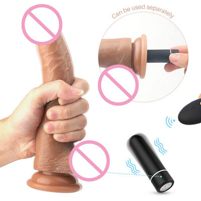 Weibliche Sex-Vibrator Kunststoff-Penis Sex-Spielzeug Vibrierende Dildo Silikon Gummi