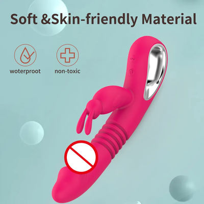 12 Frequenz Vibrator Sexspielzeug USB Wiederaufladbarer weiblicher Stimulator Dildo Teleskopheizung