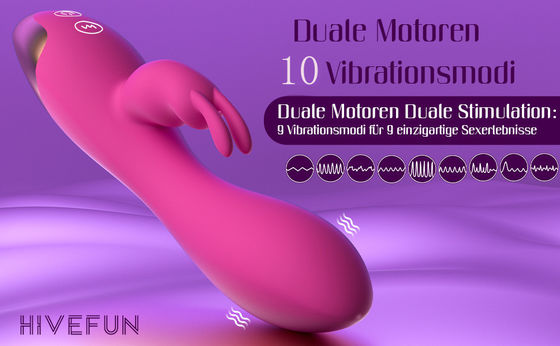 Wiederaufladbares G-Punkt-Sex-Spielzeug Wasserdichtes Kaninchen-Klitoris-Massager Vibrator für Frauen