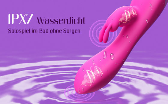 Wiederaufladbares G-Punkt-Sex-Spielzeug Wasserdichtes Kaninchen-Klitoris-Massager Vibrator für Frauen