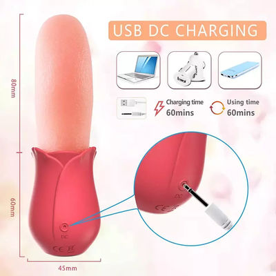 250g Rose Vibrator Sex-Spielzeug Brustwarze Tragbare Klitoris-Stimulator Langzunge Vibrator
