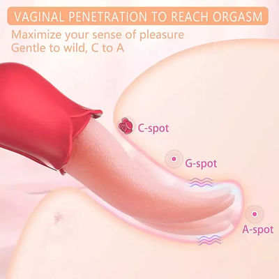 250g Rose Vibrator Sex-Spielzeug Brustwarze Tragbare Klitoris-Stimulator Langzunge Vibrator