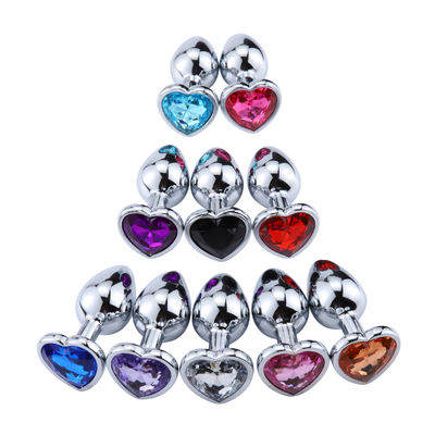 LED-Sex Großer Anal-Plug Sex-Spielzeug Metall Herzform Unterwäsche Cola-Plug