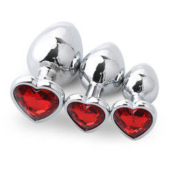 LED-Sex Großer Anal-Plug Sex-Spielzeug Metall Herzform Unterwäsche Cola-Plug
