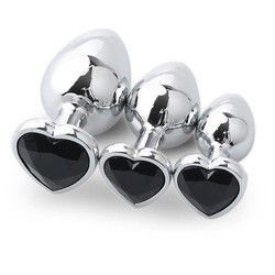 LED-Sex Großer Anal-Plug Sex-Spielzeug Metall Herzform Unterwäsche Cola-Plug