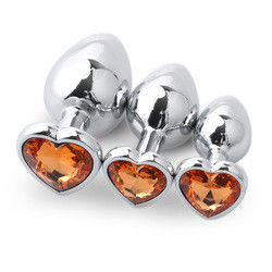 Extremo Pink Sex Edelstahl Anal Plug Riesiger Hintern Plug Herz Cola Spielzeug Set