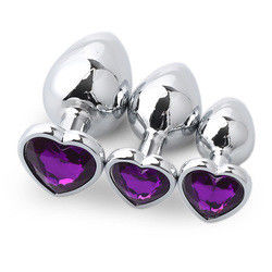 Extremo Pink Sex Edelstahl Anal Plug Riesiger Hintern Plug Herz Cola Spielzeug Set