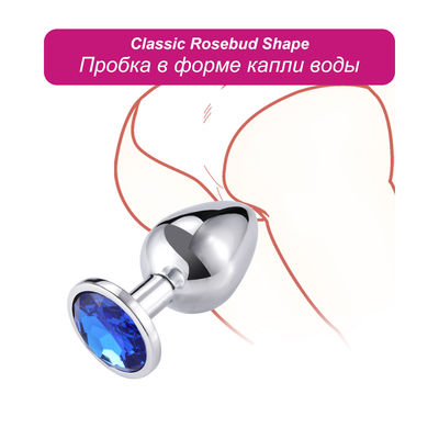 Frauen Männer Anal Plug Sexspielzeug Dilator Metall Kristall Butt Plug mit Juwel