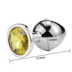 Frauen Männer Anal Plug Sexspielzeug Dilator Metall Kristall Butt Plug mit Juwel