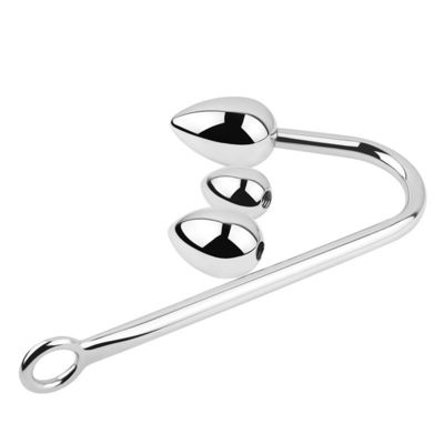 Cage Anal Plug Sex-Spielzeug Edelstahl Anal-Spielzeug für Männer Haken Schwanz Set mit verstellbarem Ball