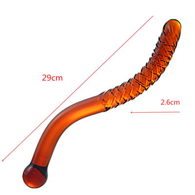 Hochwertige künstliche handgefertigte Schuss Anal Plug Kristall Kristall Penis Glas Dildo für Vagina