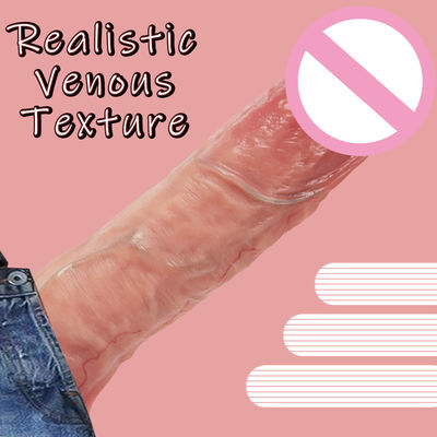 418g Braun Fleisch Silikon Dildo Weich ROHS Realistischer Penis Männlich und weiblich Dildo