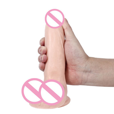 S-WBC10031 Pvc Super Weicher Dildo Riesenerweicher Weicher Dildo ROHS Starker Saugbecher