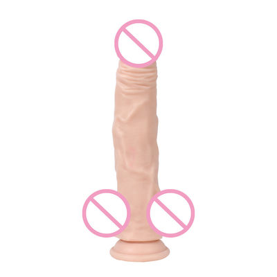 Pvc Braun Männlich Realistischer Dildo Großer Silikon Dildo Starker Saugbecher Hände frei