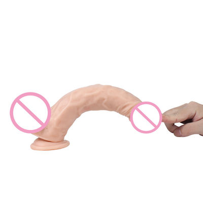 Pvc Braun Männlich Realistischer Dildo Großer Silikon Dildo Starker Saugbecher Hände frei
