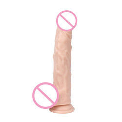 Pvc Braun Männlich Realistischer Dildo Großer Silikon Dildo Starker Saugbecher Hände frei
