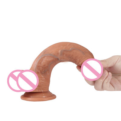 Braunes Fleisch, echte Silikon, Frauen Dildo, Sex, Männlicher Penis, Spielzeug ROHS.
