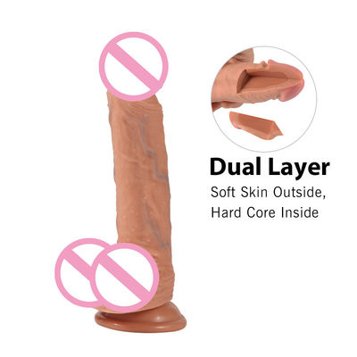 Braunes Fleisch, echte Silikon, Frauen Dildo, Sex, Männlicher Penis, Spielzeug ROHS.