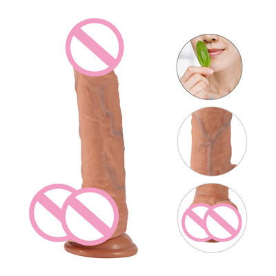 Braunes Fleisch, echte Silikon, Frauen Dildo, Sex, Männlicher Penis, Spielzeug ROHS.