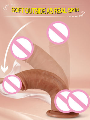 Wasserdicht Männlich realistischer Dildo Flüssig weiches Silikon Gummi Penis Frauen Dildo