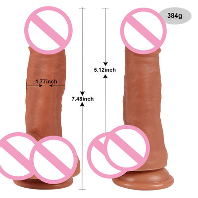 Wasserdicht Männlich realistischer Dildo Flüssig weiches Silikon Gummi Penis Frauen Dildo