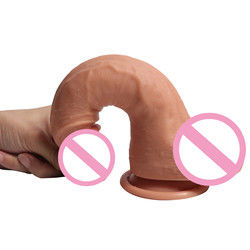 Männliche 14 x 4 cm realistische Penis-Spielzeug flüssiges weiches Silikon Fake realistische Penis-Sex-Spielzeug