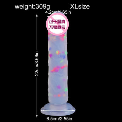 21.5 x 4cm realistische Dildo Gummi künstlicher Penis Anal männlich flüssiges weiches Silikon
