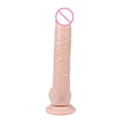 Braun 215mm Flüssiges Silicone Dildo PVC Großer realistischer Dildo