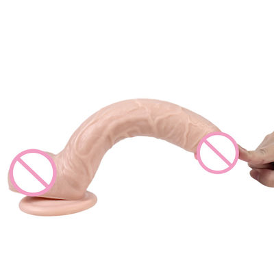 Braun 215mm Flüssiges Silicone Dildo PVC Großer realistischer Dildo