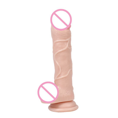 21.5 x 4cm 350g Flüssigsilikondildo Braun Fleisch Hyperrealistischer Dildo für Frauen