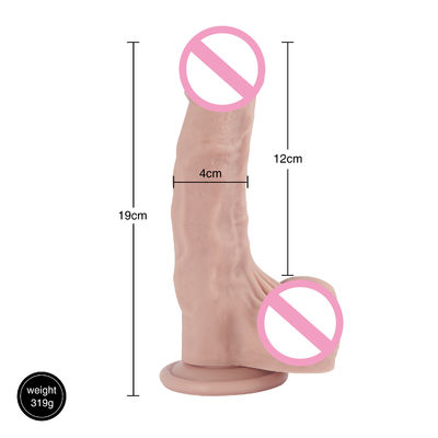 XS-WBB10017 Penis Männlich Realistischer Dildo Flüssig Weiches Silikon Gummi Sexspielzeug für Frauen Starke Saugtasse Hände-F
